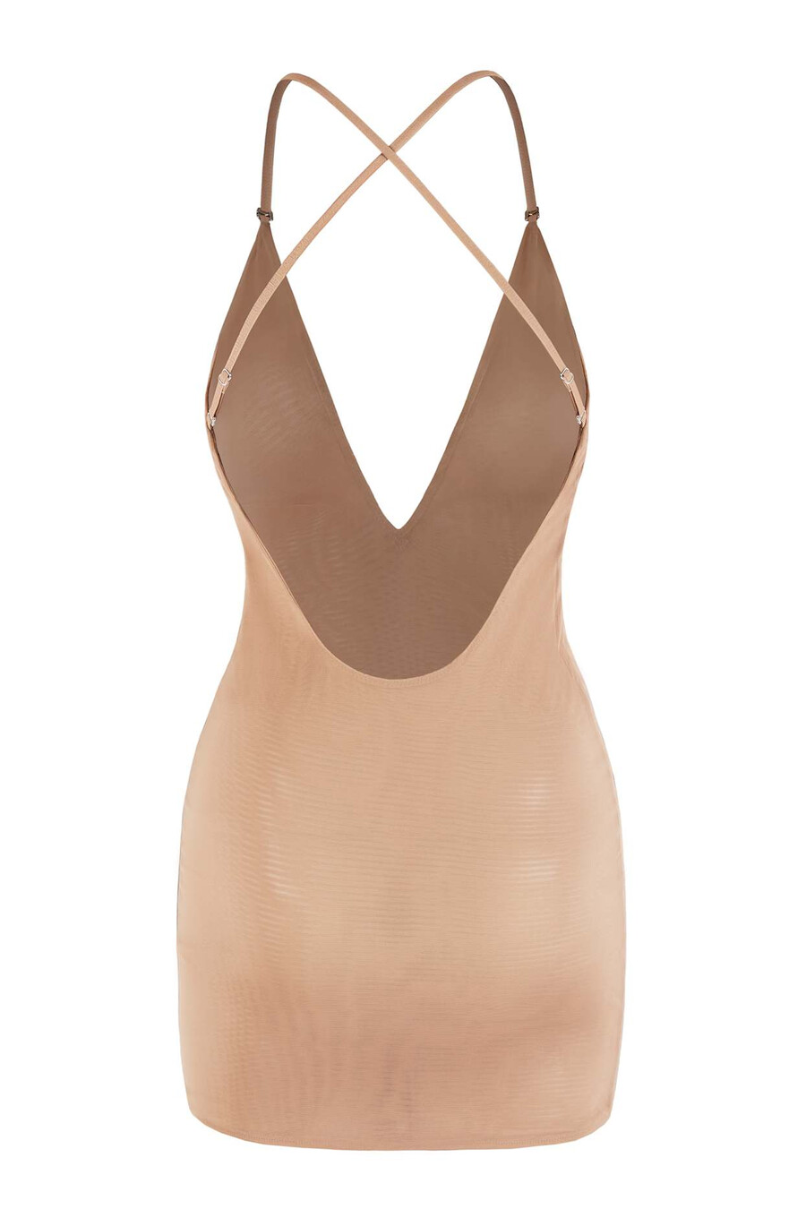 Μίνι φόρεμα intimates με απαλό πλέγμα και πολλές οδούς σε ζεστό ροδακινί χρώμα