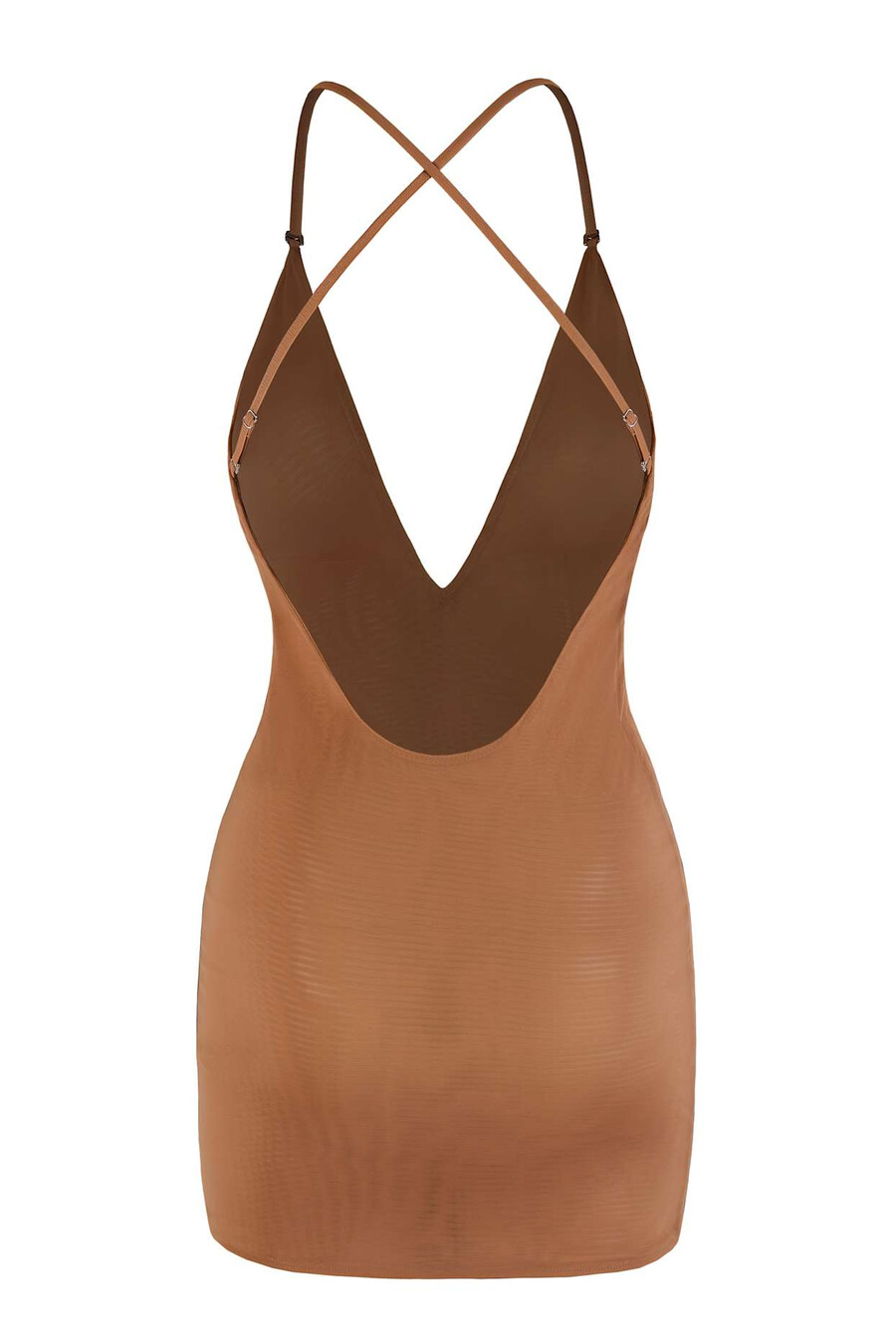 Μίνι φόρεμα intimates με απαλό πλέγμα και πολλές οδούς σε μελί χρώμα