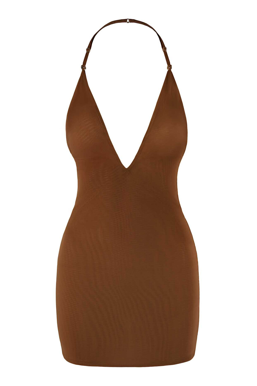 Μίνι φόρεμα intimates με απαλό πλέγμα και πολλές όψεις σε χρώμα καστανιάς