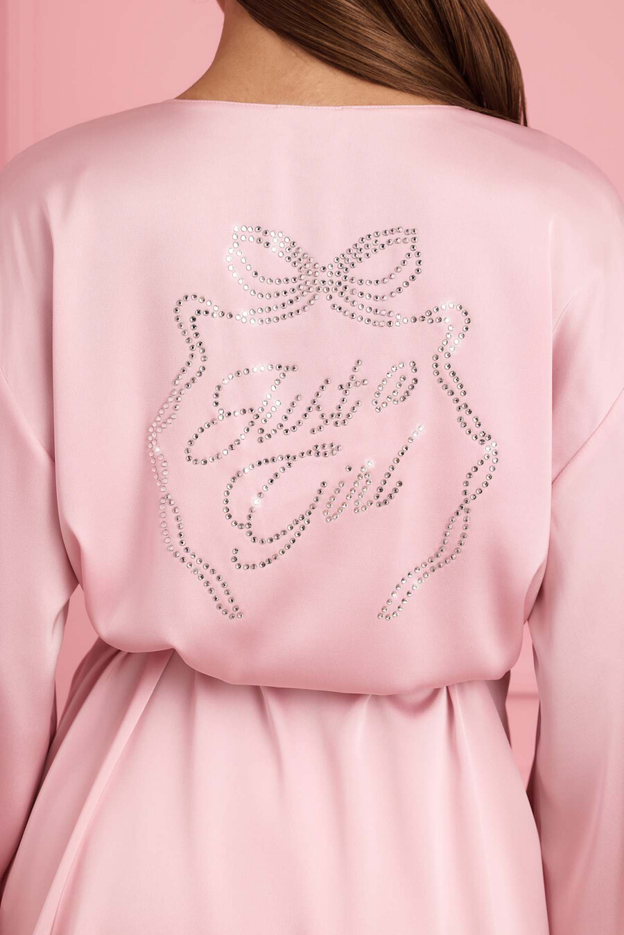 Ρόμπα με διακοσμητικές τσέπες σε χρώμα baby pink