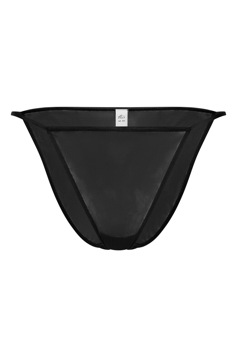 Μπικίνι με απαλό mesh string σε μαύρο χρώμα