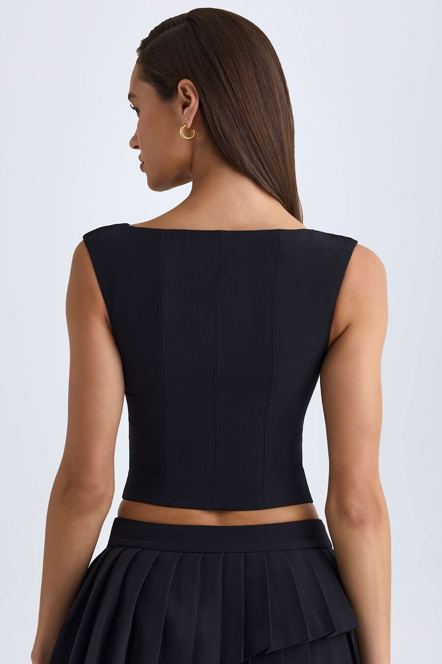 Ανοιχτό crop top σε Μαύρο