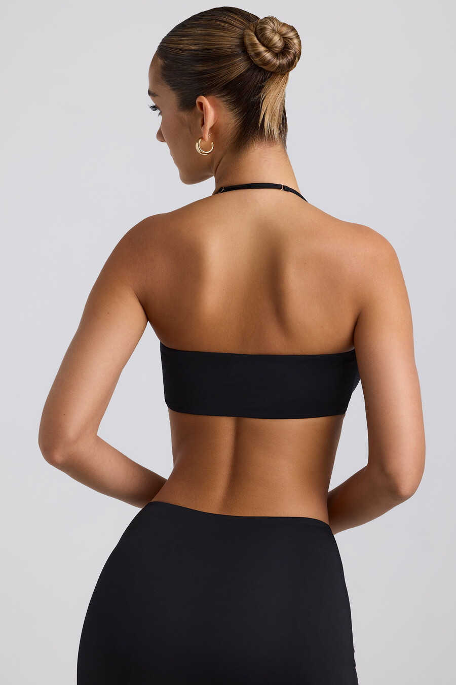Σουτιέν slinky jersey με λεπτομέρεια στο τελείωμα σε μαύρο χρώμα